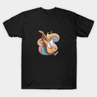 Electric Guitar Stratocaster Colorful T-Shirt